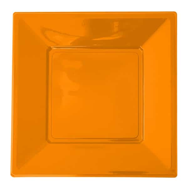 turuncu renk plastik tabak 17cm 8 adetli pakette