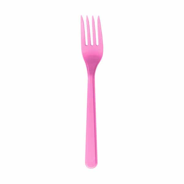 pembe renk, kullan at plastik çatal