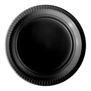 siyah plastik tabak kullan at 22 cm 25 li