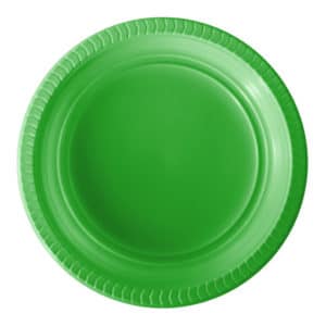 yeşil plastik tabak kullan at 22 cm 25 li