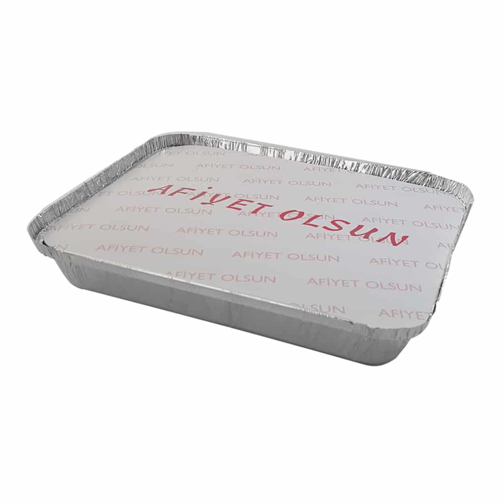 üç gözlü alüminyum kap 100 adetli pakette