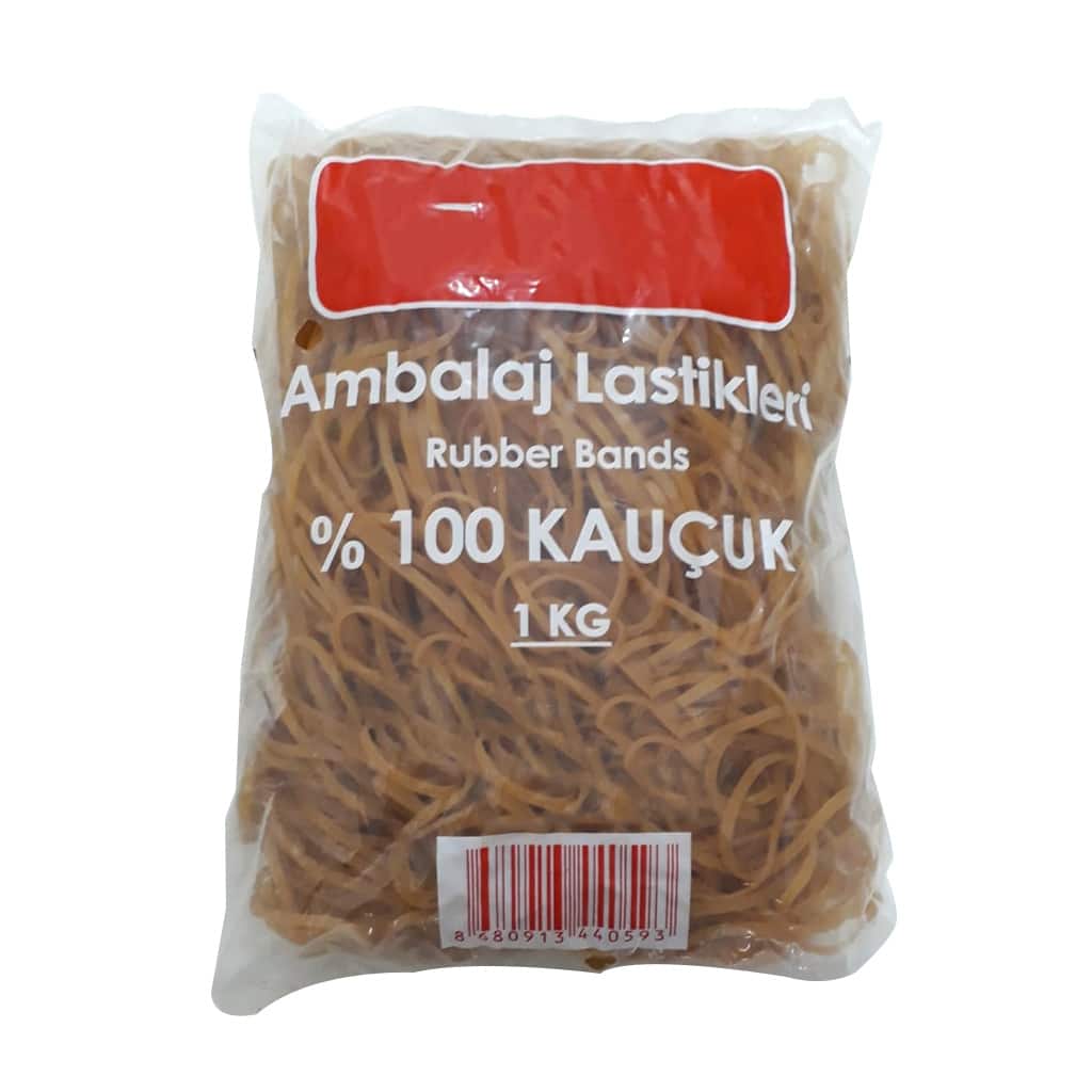 Ambalaj lastiği 100% kauçuk kalın model 1 kg’lık pakette