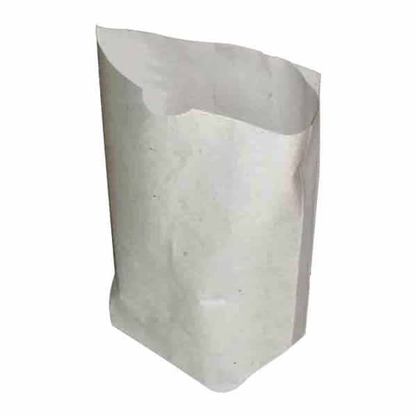 Kuru yemiş kese kağıdı 500 gr. 5 kg’lık pakette, ürün beyaz kraft kağıttan üretilmiştir.