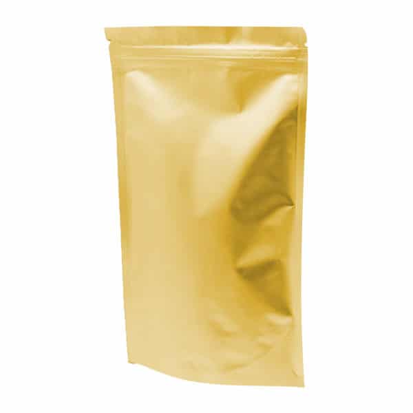 Kilitli kese torbası alüminyum gold 8,5×14,5×2,5 cm ebatında 250 adetli, 2000 adetli pakette.