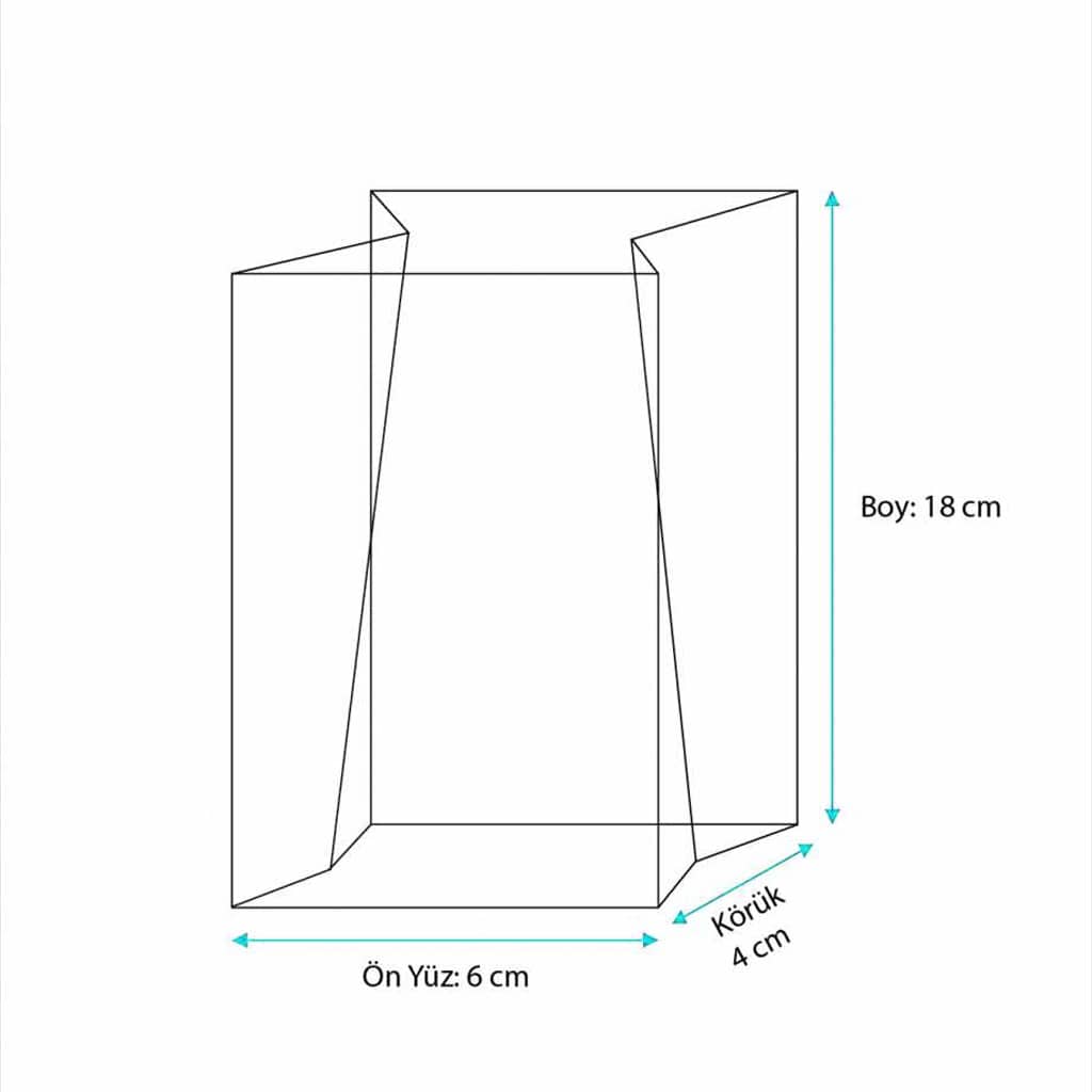 Baskısız mini şeffaf poşet, 100 adetli pakette