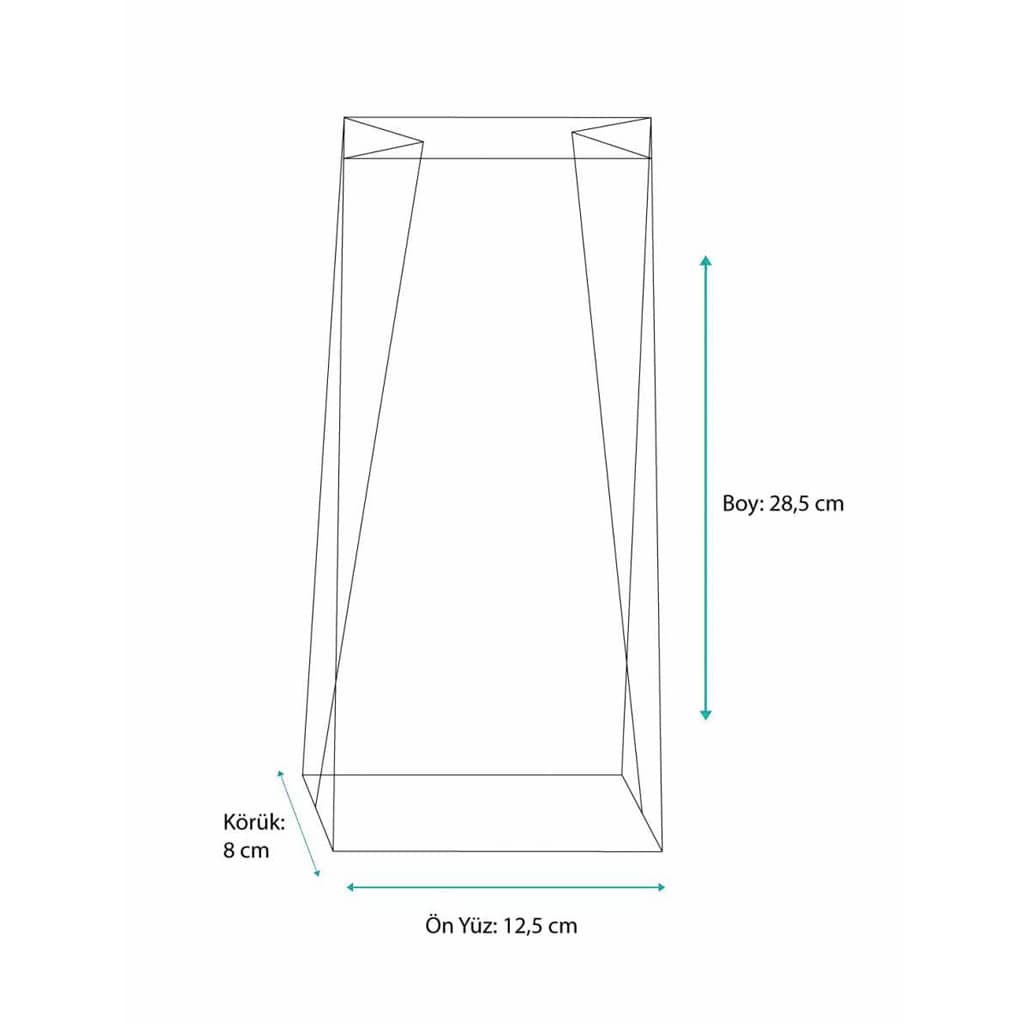 Kraft renkte çizgili 1000 gr’lık kakao poşeti, 700 adetli pakette