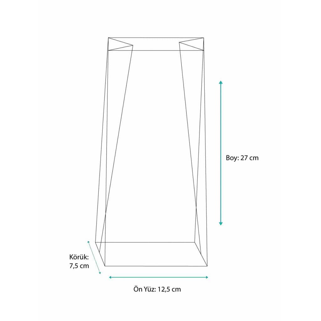 Beyaz renkte 500_600 gr’lık alüminyum çay poşeti, 700 adetli pakette