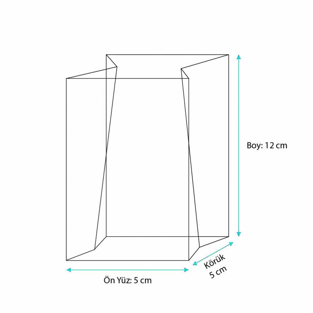 Baskısız ekstra mini şeffaf poşet, 100 adetli pakette