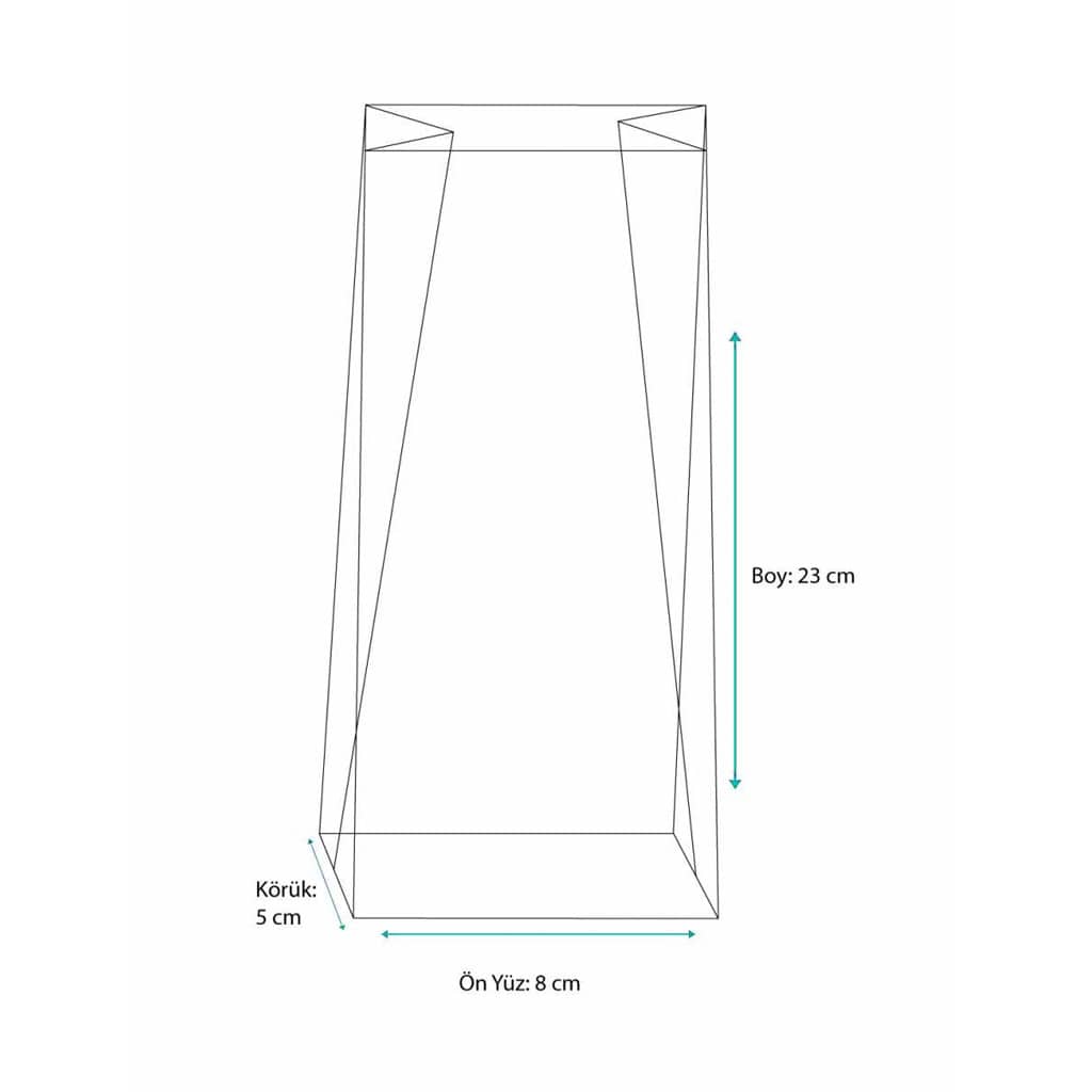 Kiremit renkte çizgili 250 gr’lık kahve poşeti, 1050 adetli pakette