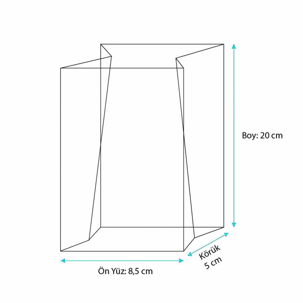 Şeffaf kalın kuruyemiş poşeti küçük boy, 500 adetli pakette 