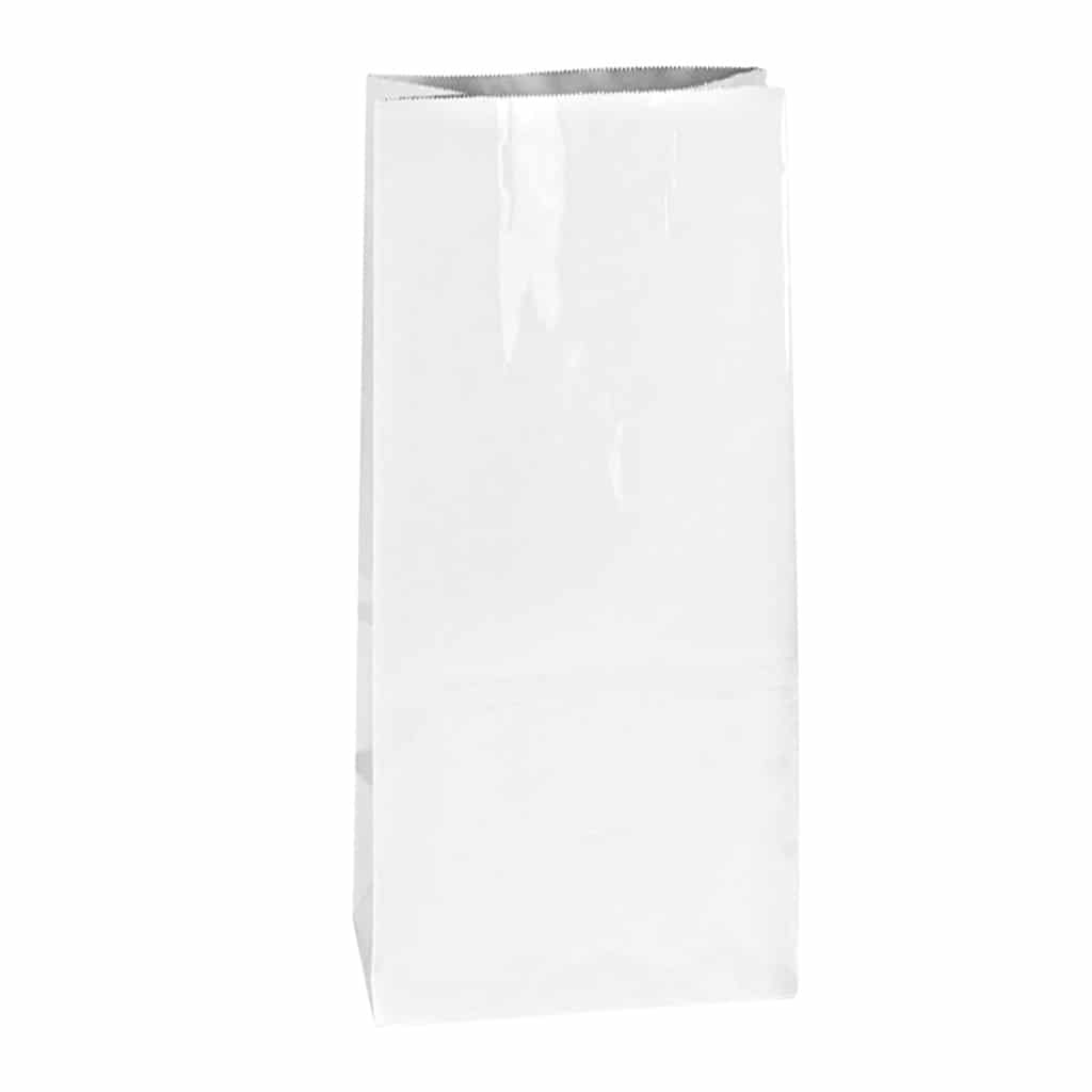 Beyaz renkte 100_150 gr’lık alüminyum çay poşeti, 1500 adetli pakette