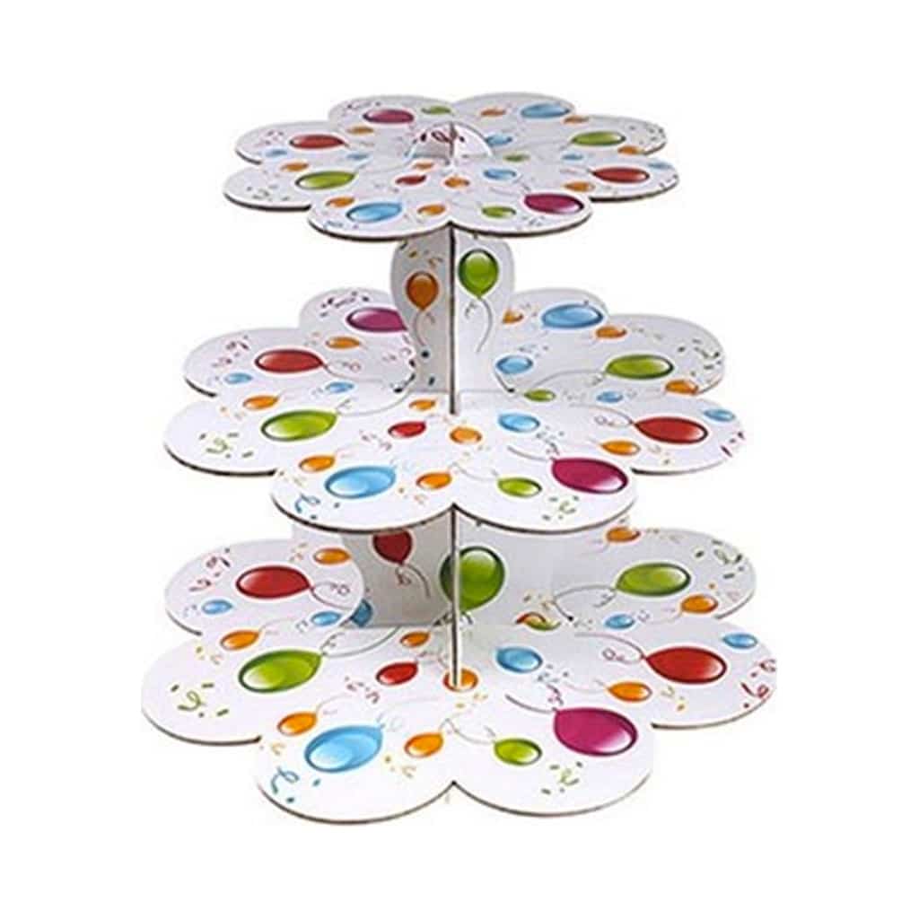 Karton kek standı 3 katlı, 1 adetli pakette