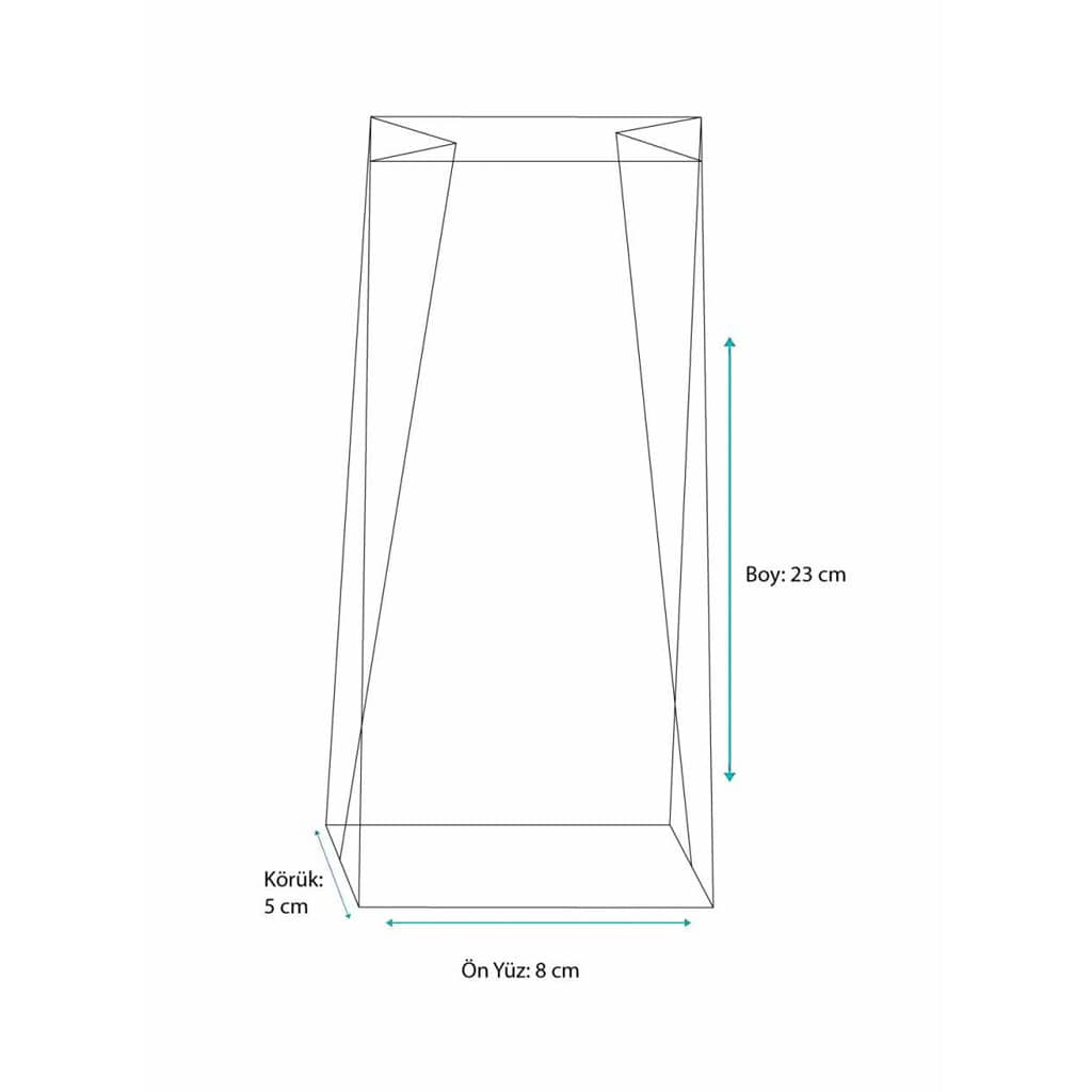 Kraft renkte çizgili 250 gr’lık kahve poşeti, 1000 adetli pakette