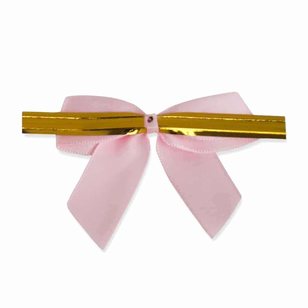 Klipsli Kurdele Pembe Renk Küçük Boy