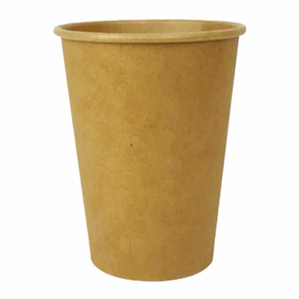 Karton bardak 8 Oz, ürün düz kraft renkte ve 50 adetli pakette,
