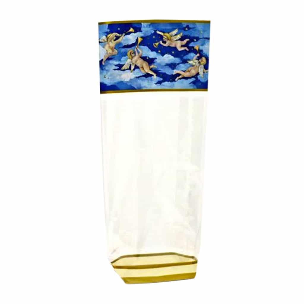 Melekler temalı şeffaf poşet, 100 adetli pakette