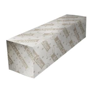 Sapsız baton pasta kutusu 33x8x8 cm ebatta, 100 adetli pakette, ürün gıdayla temasa uygun kartondan üretilmiştir.