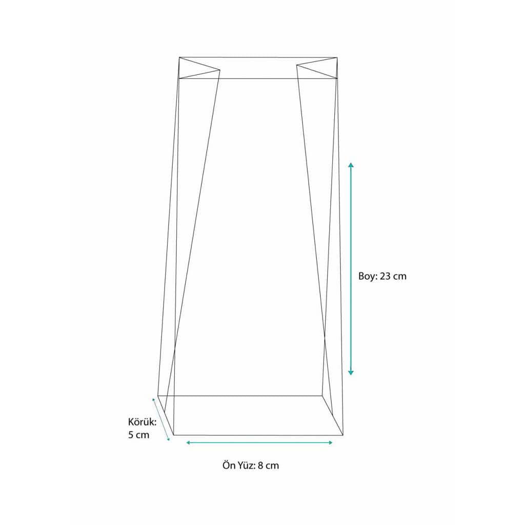 Kraft renkte çizgisiz 250 gr’lık kakao poşeti, 1200 adetli pakette