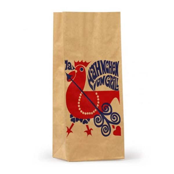 Standart tavuk görselli kraft renk 10,5x6x24 cm küçük boy,1000 adetli pakette