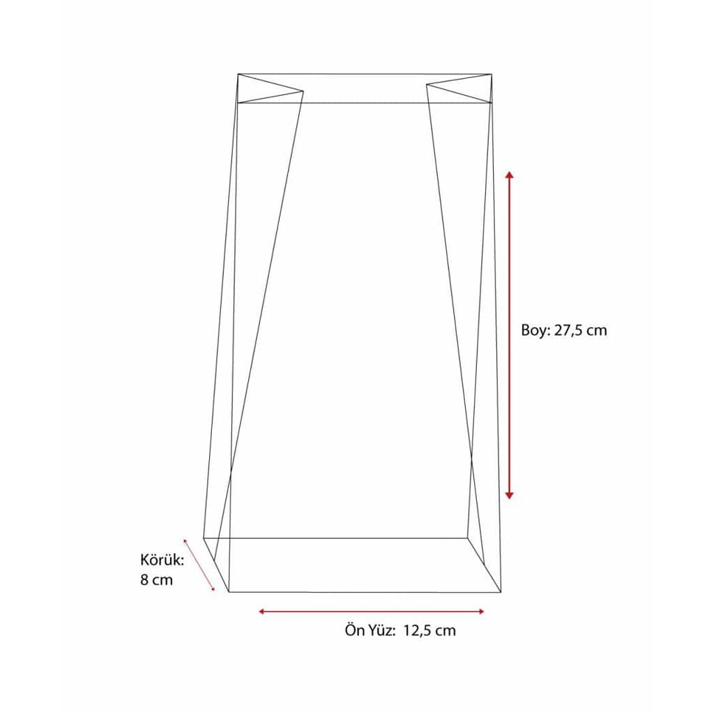 Standart tavuk görselli kraft renk 12,5x8x27,5 cm büyük boy, 1000 adetli pakette