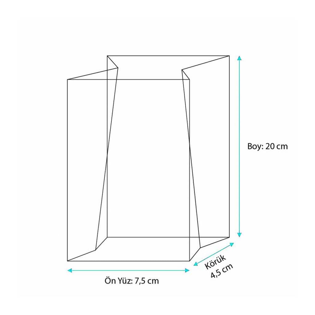 Metalize hediyelik şeffaf poşet küçük boy, 100 adetli veya 500 adetli paketlerde
