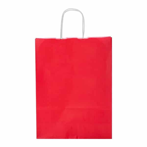 Kırmızı Renk Orta Boy Kağıt Çanta 25x31cm 25li