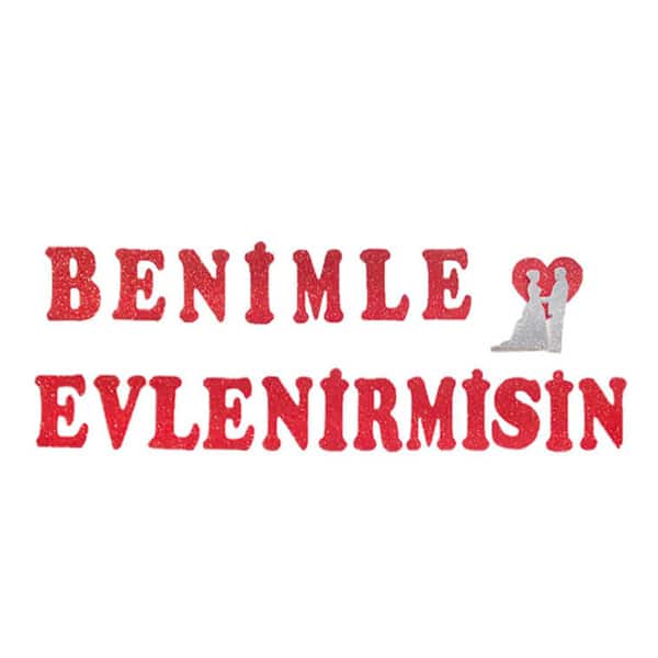 Benimle Evlenir Misin Eva Bayrak Afiş 1 Adet