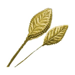 Altın Yaprak Dalı 2,5cm x 5,5cm 12li