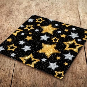 Siyah Yıldızlar Temalı Kağıt Peçete 33x33cm 20li