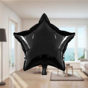 Yıldız Şekilli Folyo Balon 45cm (18 inch) Siyah 1 Adet