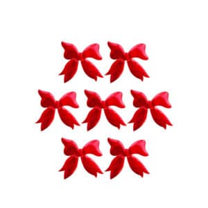 Fiyonk Şekilli Kırmızı Renk Sticker 5.5 x 5.5cm 10 lu