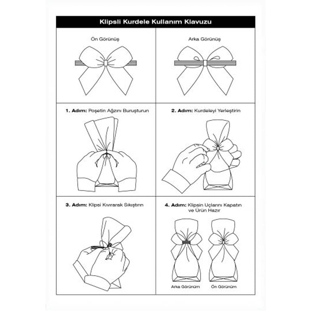 _0000_Kırmızı Küçük Boy Şeffaf Klipsli Kurdele (50 Adetlik Paket)