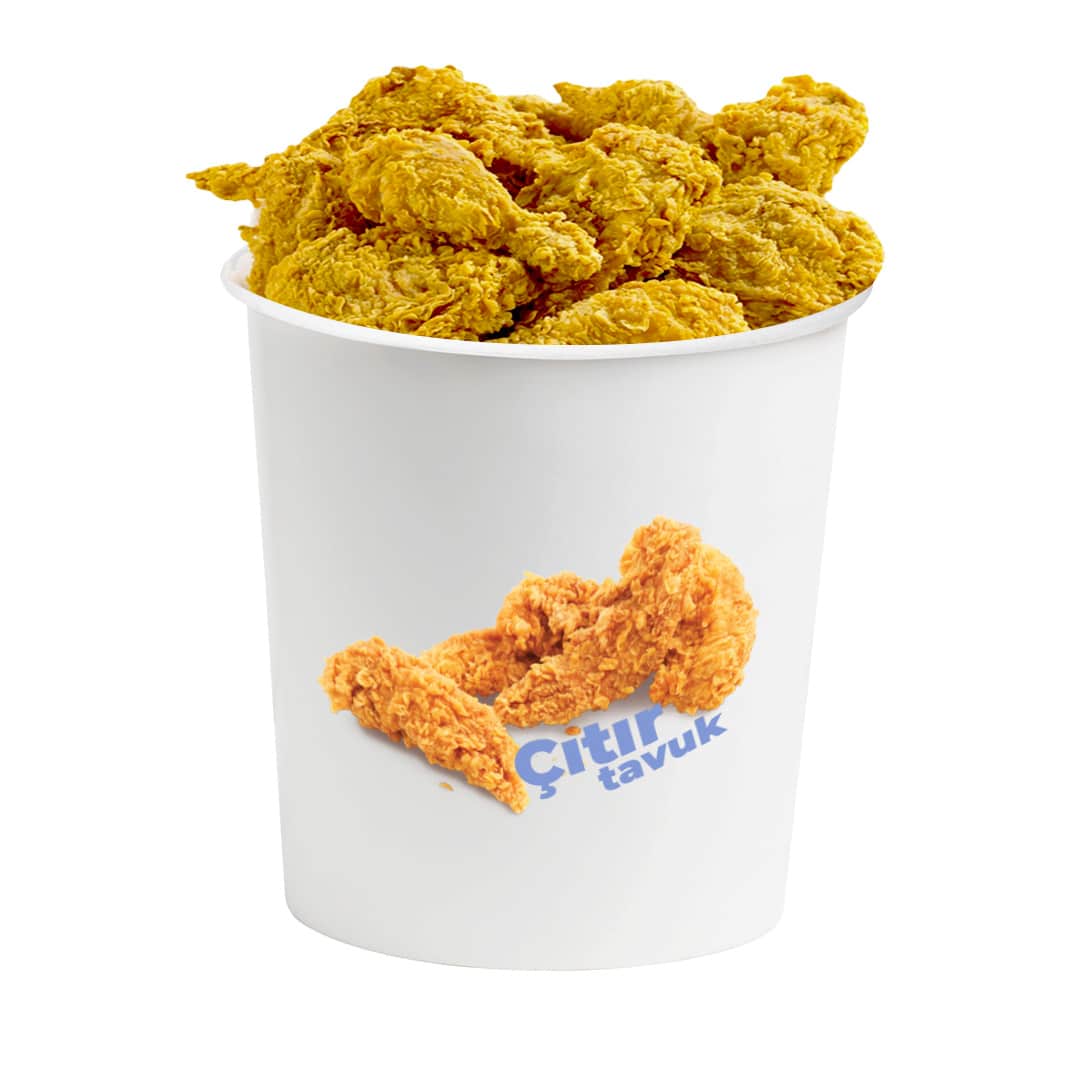 46 Oz, 85 Oz ve 130 oz karton çıtır tavuk kovası