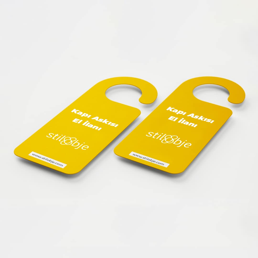KAPI ASKISI EL İLANI STİLOBJE sarı