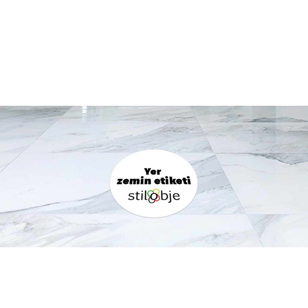 Yer zemin etiketi yuvarlak